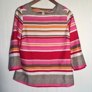 size 6 Banana Republic Striped Top Tunic Coral